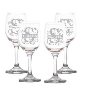 Personalized Engraved Wine Glasses