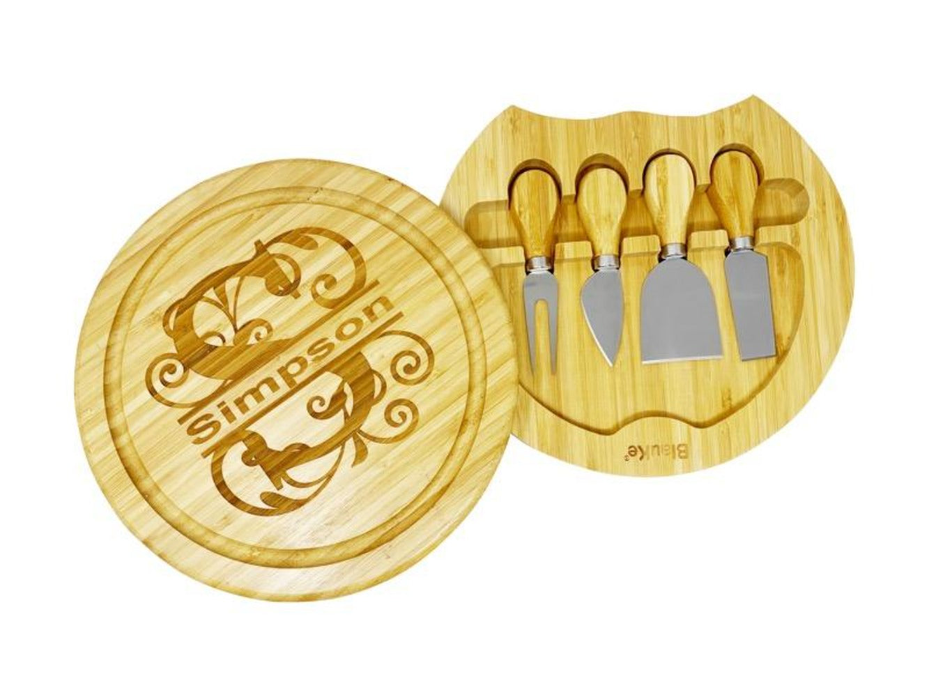 Personalized Engraved Cheese Board & Tool Set